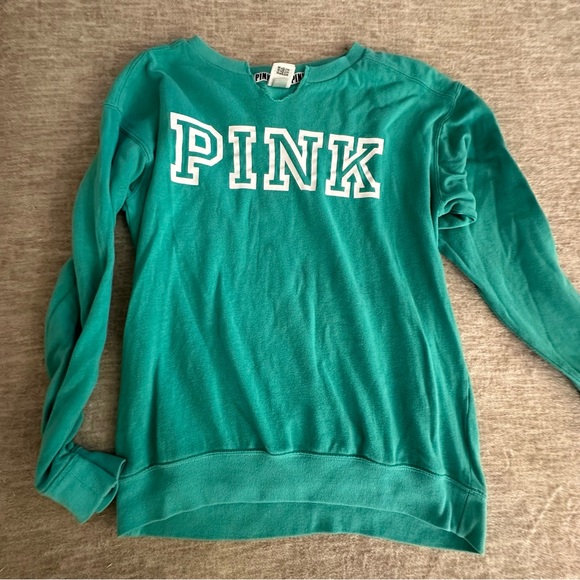 PINK Victoria's Secret Tops - Victoria’s Secret PINK Sweater – Women’s Small – Turquoise